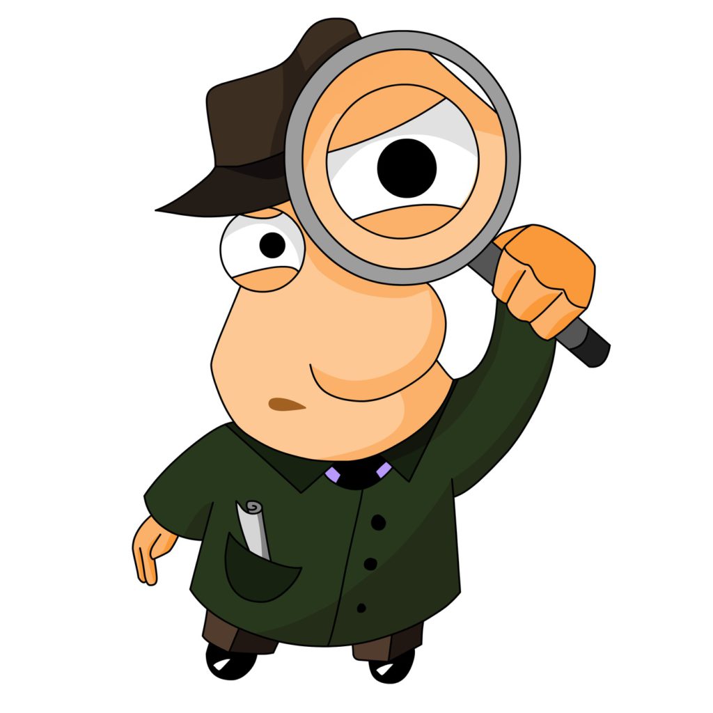 detective with magnifying