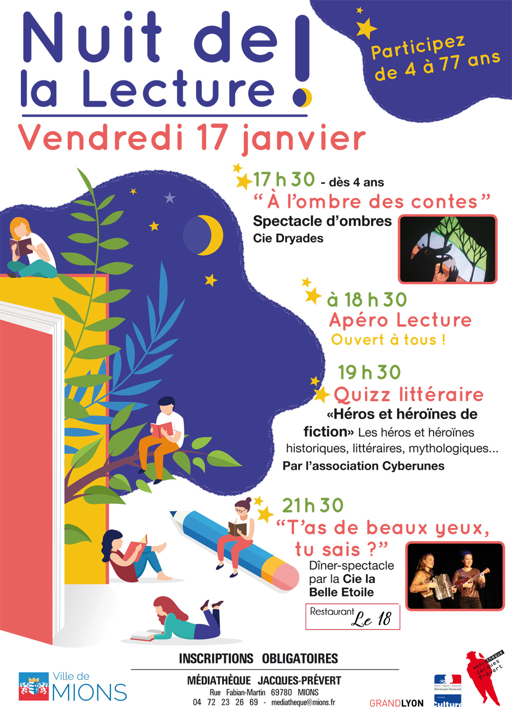 Nuit de la lecture 2020 - Ville de Mions
