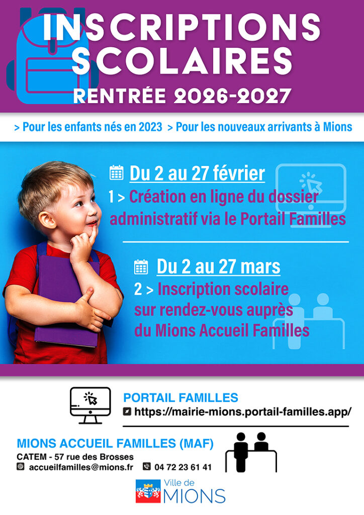 inscriptions scolaires 2026